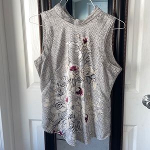 Sleeveless floral top by White House Black Market. Size small